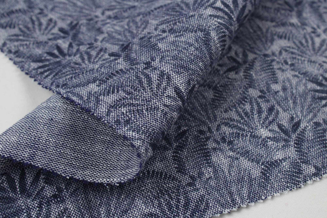 Slub Cotton Digital Print - Blue - 4 Variants Available-Fabric-FabricSight