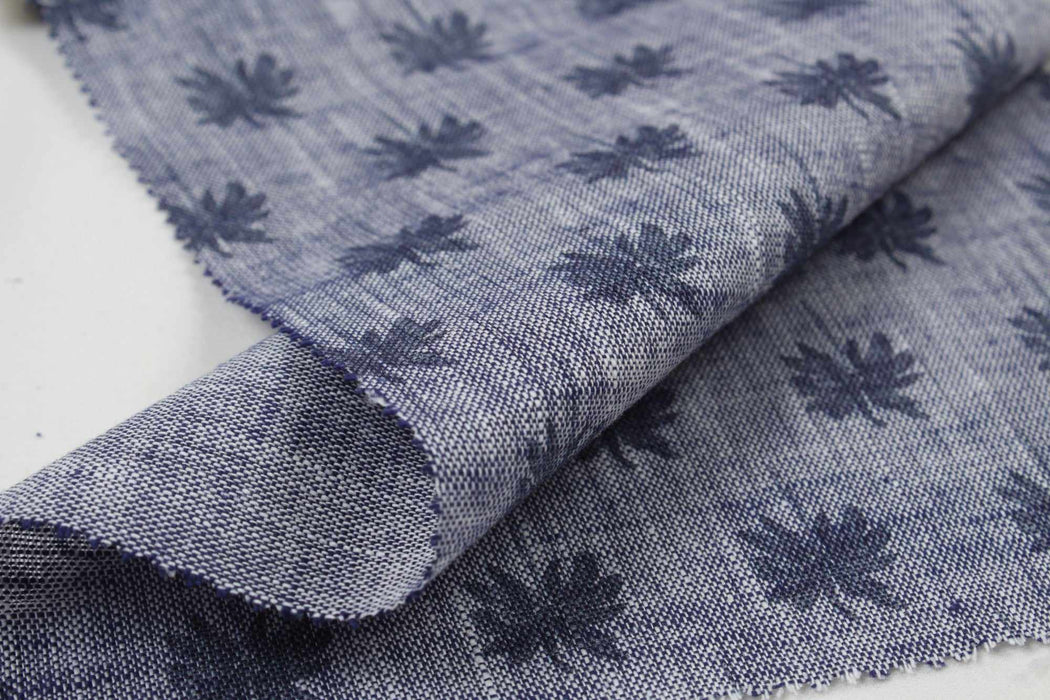 Slub Cotton Digital Print - Blue - 4 Variants Available-Fabric-FabricSight
