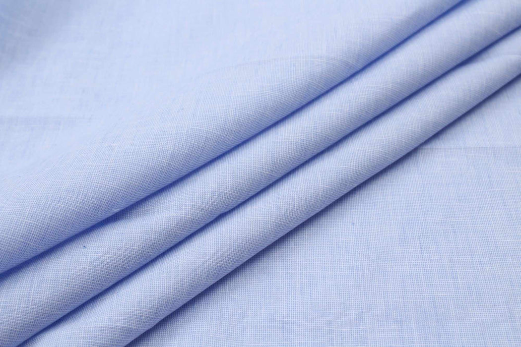 Slub Cotton Linen Fabric for Summer - Blue - 4 Variants-Fabric-FabricSight