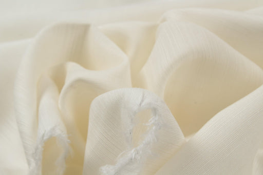 Slubbed Lyocell and Ecovero Viscose Fabric - Off White-Fabric-FabricSight