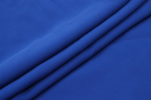 Smooth Polyester Crepe - Mid-Weight - Blue-Fabric-FabricSight