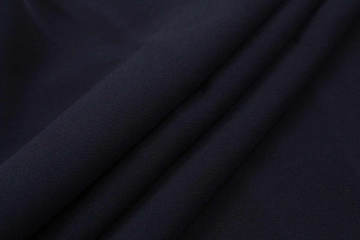 Smooth Polyester Crepe - Mid-Weight - Dark Navy-Fabric-FabricSight