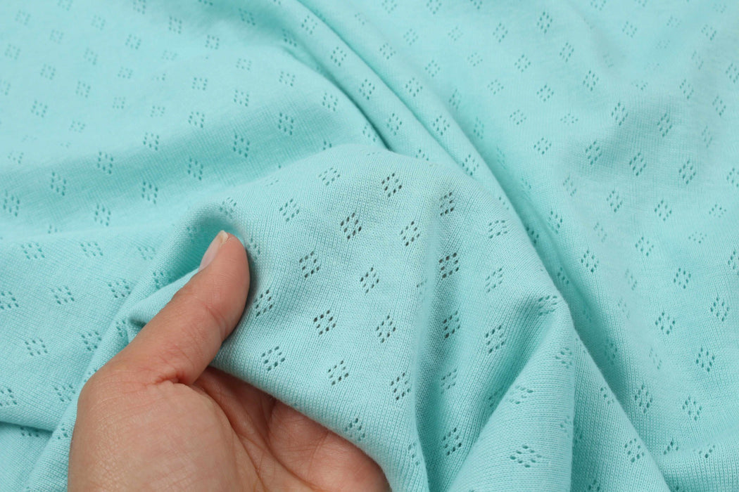 Soft Cotton Pointelle Jersey - 15 Colors Available-Fabric-FabricSight