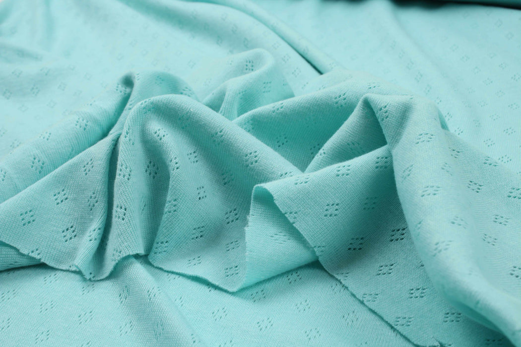 Soft Cotton Pointelle Jersey - 15 Colors Available-Fabric-FabricSight