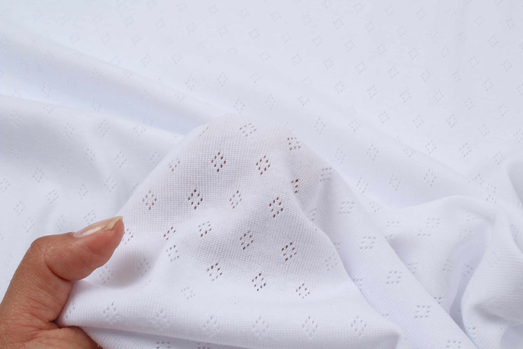 Soft Cotton Pointelle Jersey - 15 Colors Available-Fabric-FabricSight