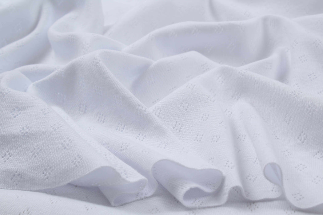 Soft Cotton Pointelle Jersey - 15 Colors Available-Fabric-FabricSight