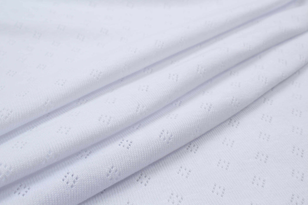 Soft Cotton Pointelle Jersey - 15 Colors Available-Fabric-FabricSight