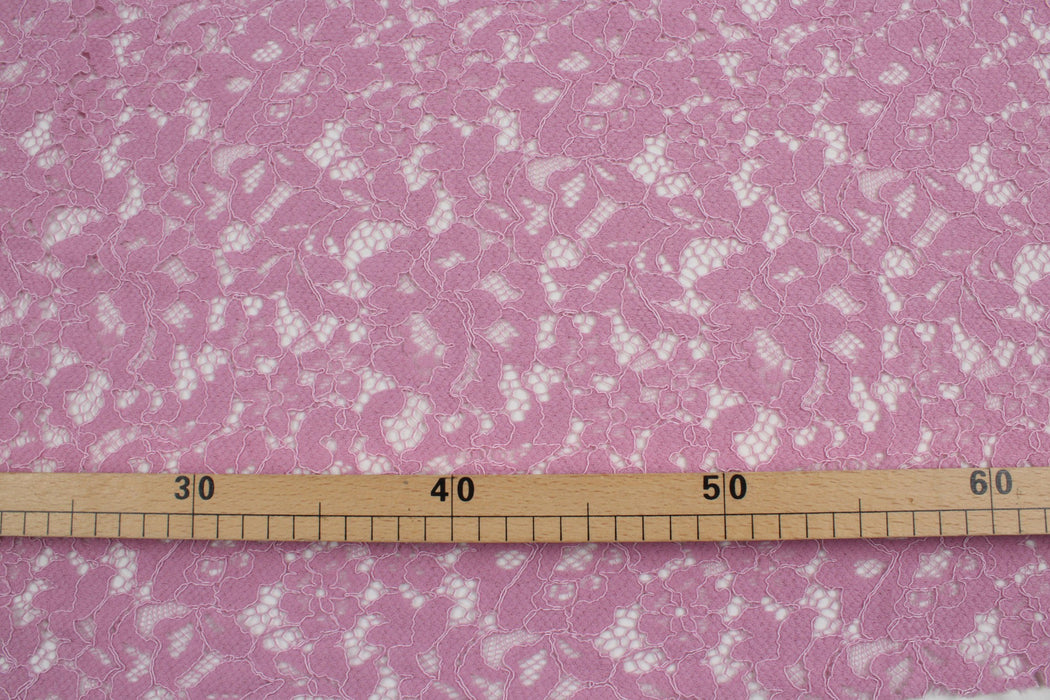 Soft Cotton and Polyester Embroidery - Pink-Fabric-FabricSight