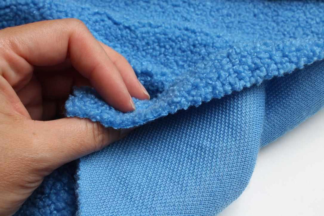swatch-Soft Knitted Teddy Bouclé Fabric – 100% Polyester – 14 Colors-Fabric-FabricSight