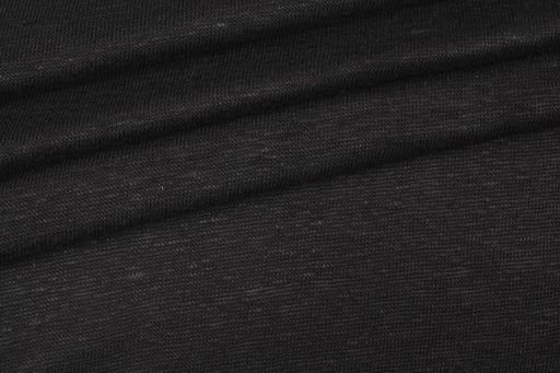 Soft Linen Single Jersey - Black-Fabric-FabricSight