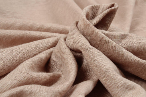 Soft Linen Single Jersey - Guilded Beige-Fabric-FabricSight