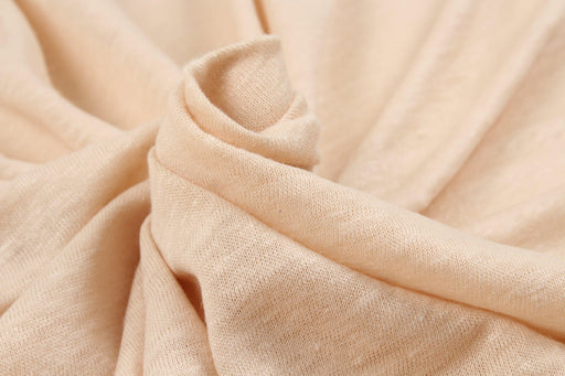 Soft Linen Single Jersey - Shifting Sand 14-1210 TCX-Fabric-FabricSight