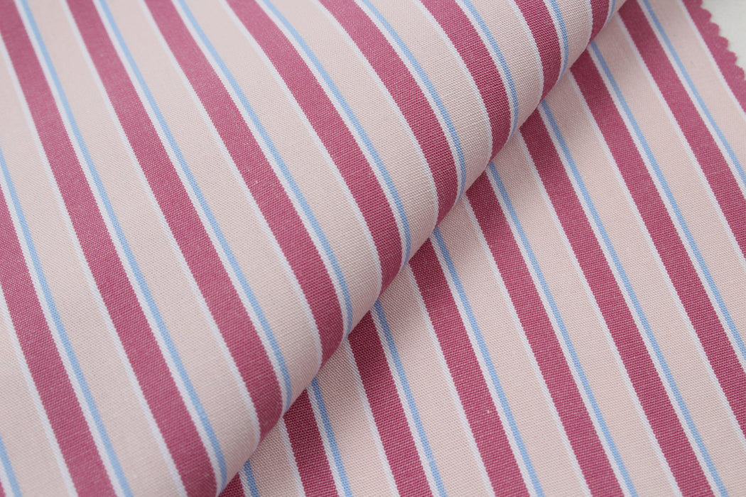 Soft Organic Cotton Poplin - Fancy Stripes - 6 Variants Available-Fabric-FabricSight