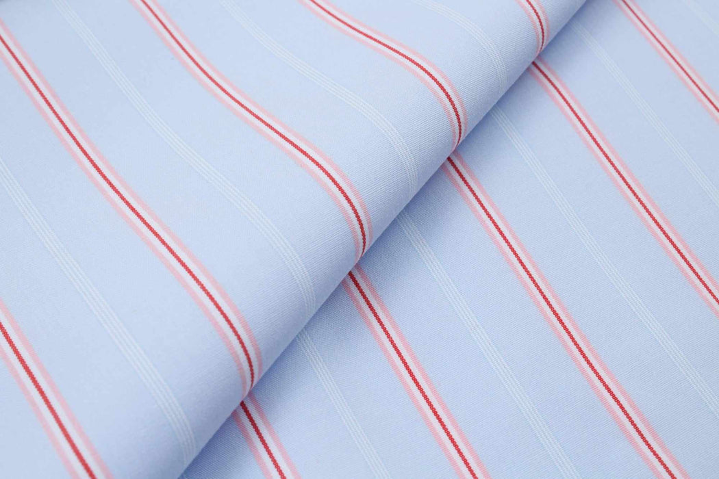Soft Organic Cotton Poplin - Fancy Stripes - 6 Variants Available-Fabric-FabricSight