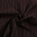 Soft Pinstripes Wool Fabric - Light-weight - Brown-Fabric-FabricSight