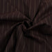 Soft Pinstripes Wool Fabric - Light-weight - Brown-Fabric-FabricSight
