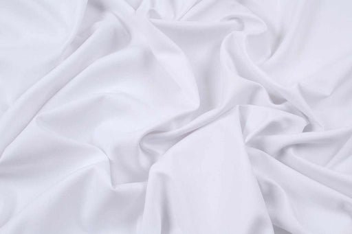 Soft Recycled Poly-Viscose Twill for Tailoring - Mandel - White-Fabric-FabricSight