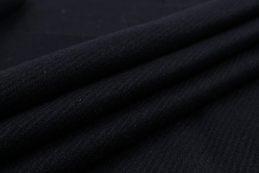 Soft Recycled Wool Twill for Coats - Navy-Fabric-FabricSight