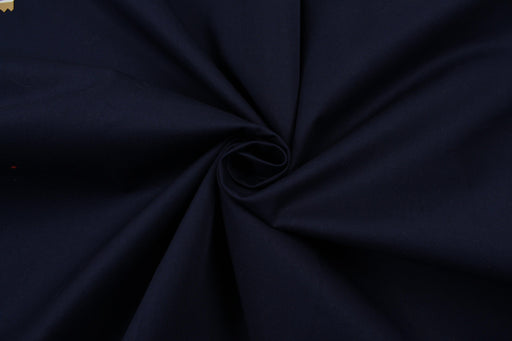 Soft Stretch Cotton Twill for Shirting - Navy-Fabric-FabricSight