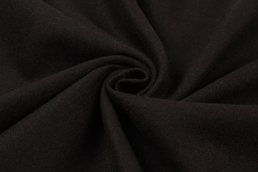 Soft Textured Recycled Wool for Outwear - Dark Brown-Fabric-FabricSight