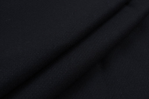 Soft Textured Recycled Wool for Outwear - Navy-Fabric-FabricSight