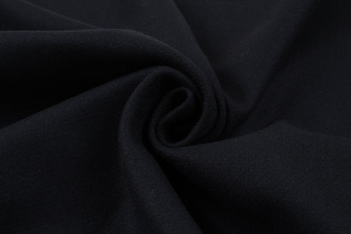 Soft Textured Recycled Wool for Outwear - Navy-Fabric-FabricSight