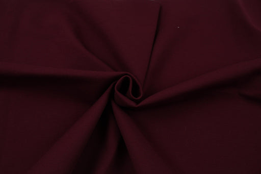 Soft Viscose Punto Roma - Stretch - Burgundy-Fabric-FabricSight