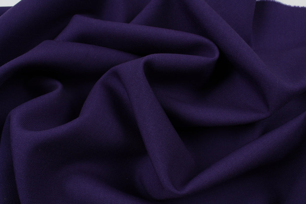 Soft Wool Gabardine for Bottoms and Blazers - Purple-Fabric-FabricSight
