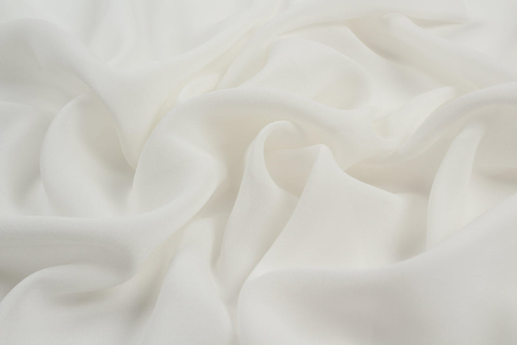 Soft silk crepe georgette - Off White-Fabric-FabricSight