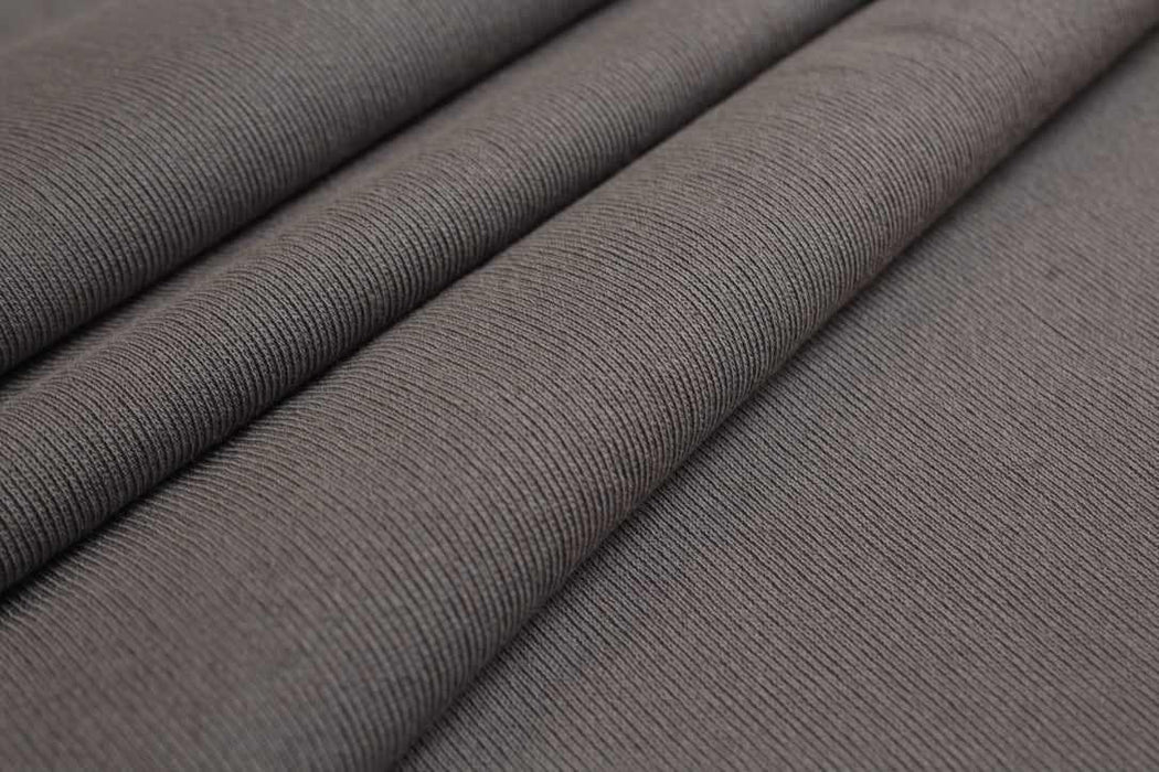 Stretch Cotton Crepe Jersey - Grey-Fabric-FabricSight