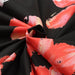 Stretch Cotton Poplin - Floral Print - Black-Fabric-FabricSight