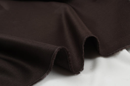 Stretch Cotton Twill for Shirting - Brown-Fabric-FabricSight