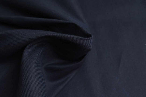 Stretch Linen Viscose Twill – Unwashed – European Flax® – Dark Navy-Fabric-FabricSight