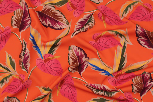 Stretch Matt Satin - Floral print-Surplus-FabricSight