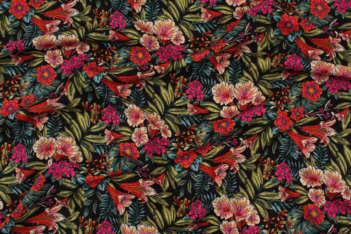 Stretch Matt Satin - Floral print-Surplus-FabricSight