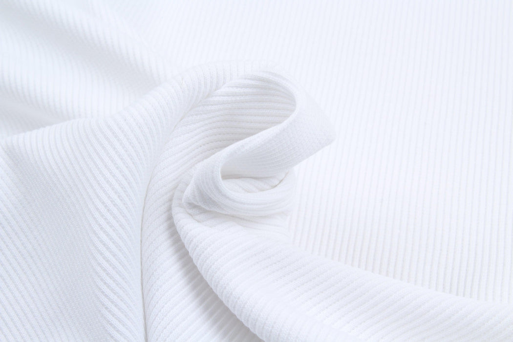 Stretch Organic Cotton Rib 2x2 for Tops - 32 Colors Available-Roll-FabricSight