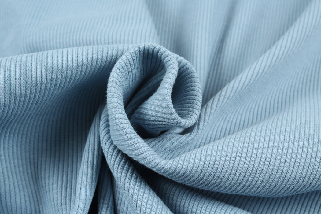 Stretch Organic Cotton Rib 2x2 for Tops - 32 Colors Available-Roll-FabricSight