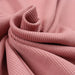 Stretch Organic Cotton Rib 2x2 for Tops - Pink (1 Meter Remnant)-Remnant-FabricSight