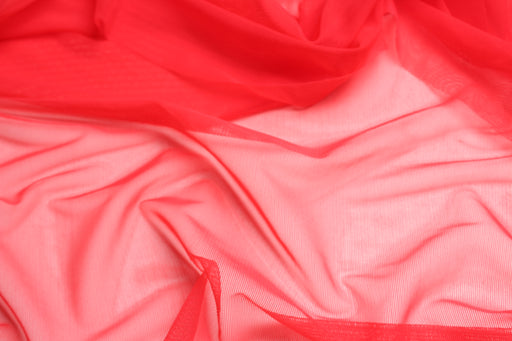 Stretch Polyamide Tulle - Tomato Red - Offer-Remnant-FabricSight