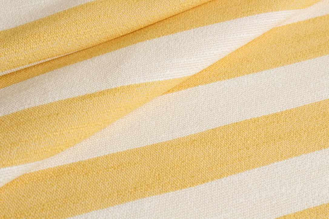 Stretch Slubbed Cotton Stripes - Yellow-Fabric-FabricSight