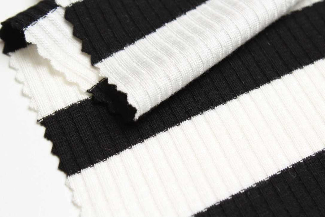 Stretch Viscose 2x2 Stripes Rib - 3 colors available-Fabric-FabricSight