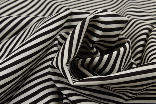 Stretch Viscose Poplin - Stripes-Surplus-FabricSight