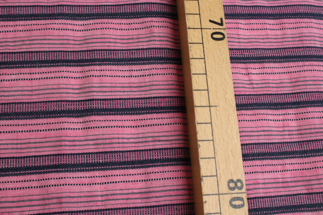 Striped Jacquard Shirting – Viscose Linen Cotton-Fabric-FabricSight