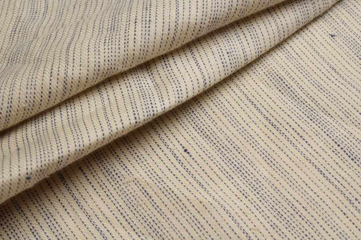 Striped Linen Twill Shirting – Washed Finish-Fabric-FabricSight