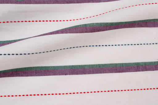 Striped Shirting With Stitches, 100% Cotton-Fabric-FabricSight