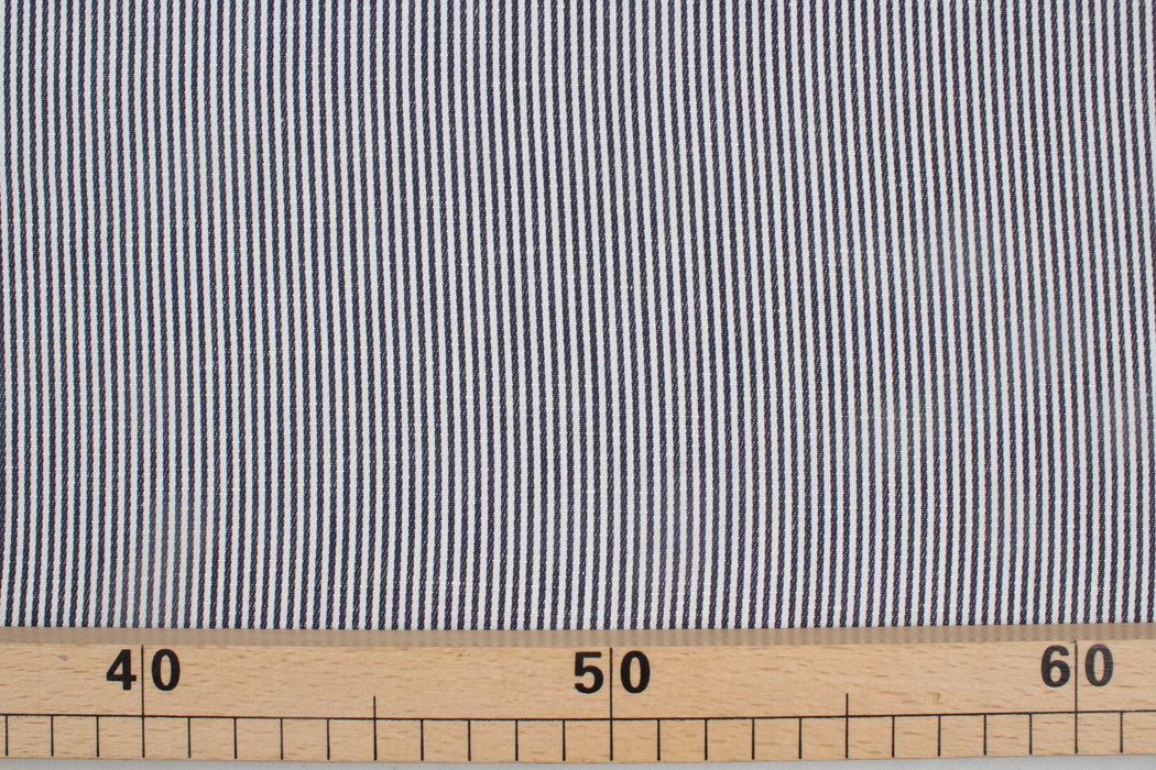 Stripes Linen Cotton Twill for Dresses and Trousers-Fabric-FabricSight