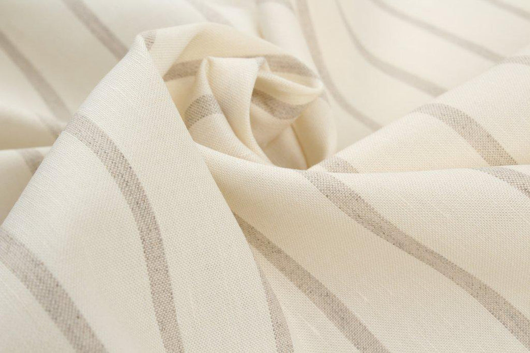Stripes Rustic Linen Cotton for Dresses-Fabric-FabricSight
