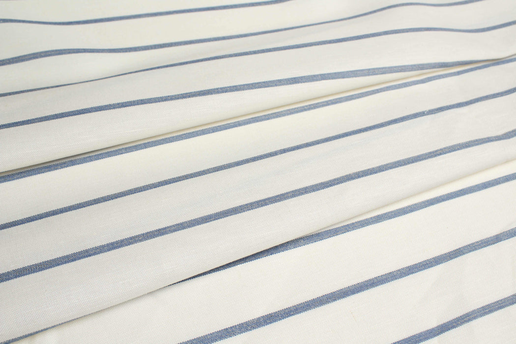 Stripes Rustic Linen Cotton for Dresses-Fabric-FabricSight