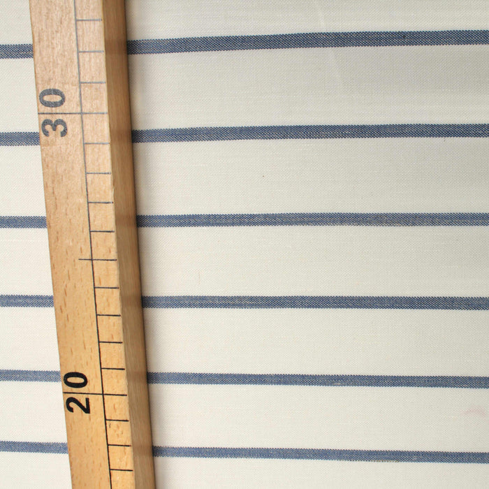 Stripes Rustic Linen Cotton for Dresses-Fabric-FabricSight