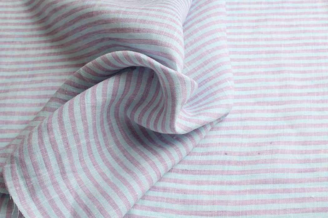 Stripes Washed Linen-Fabric-FabricSight